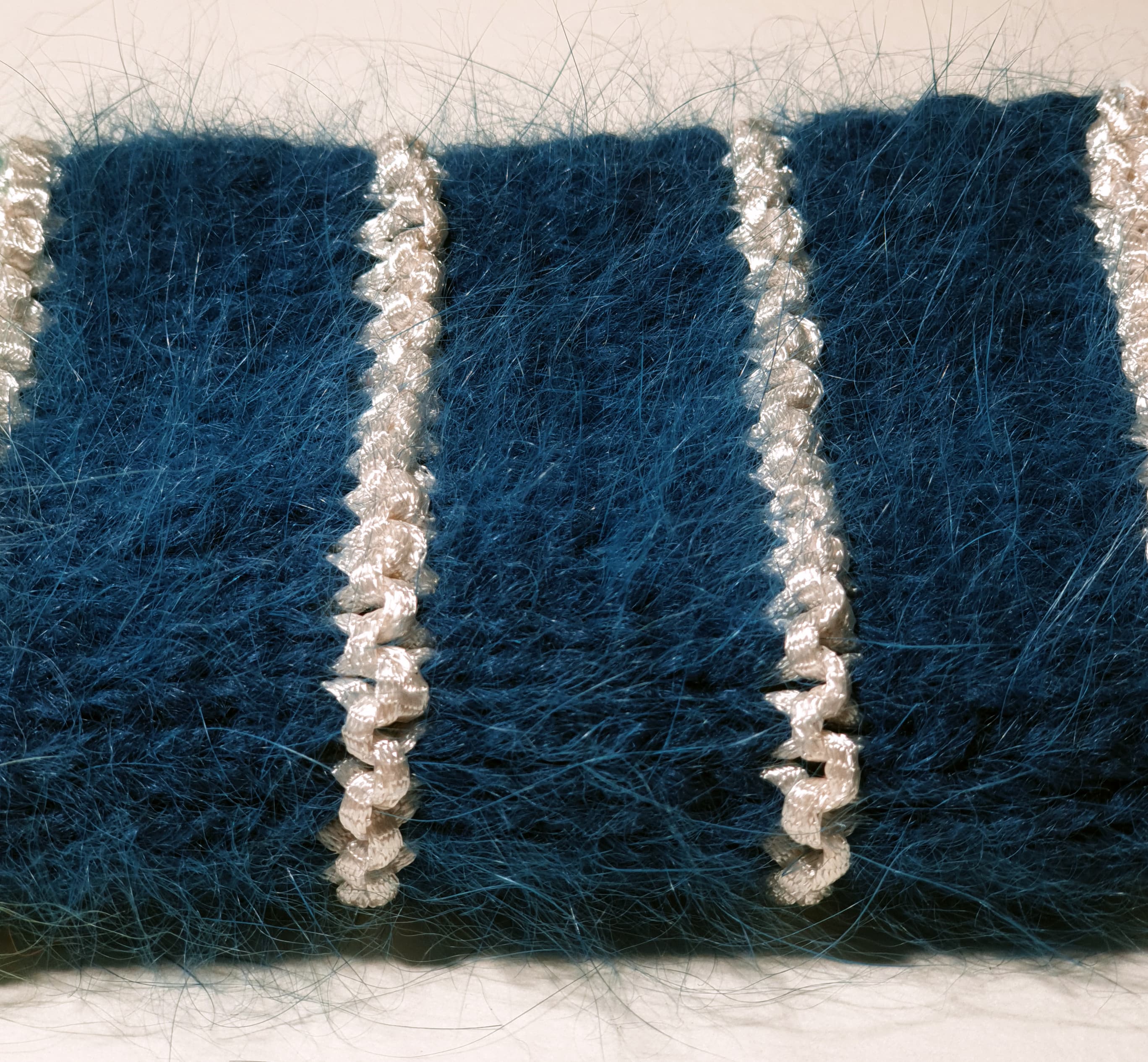 Anny Blatt Cerbère pull kit maglia S naturale nero mohair