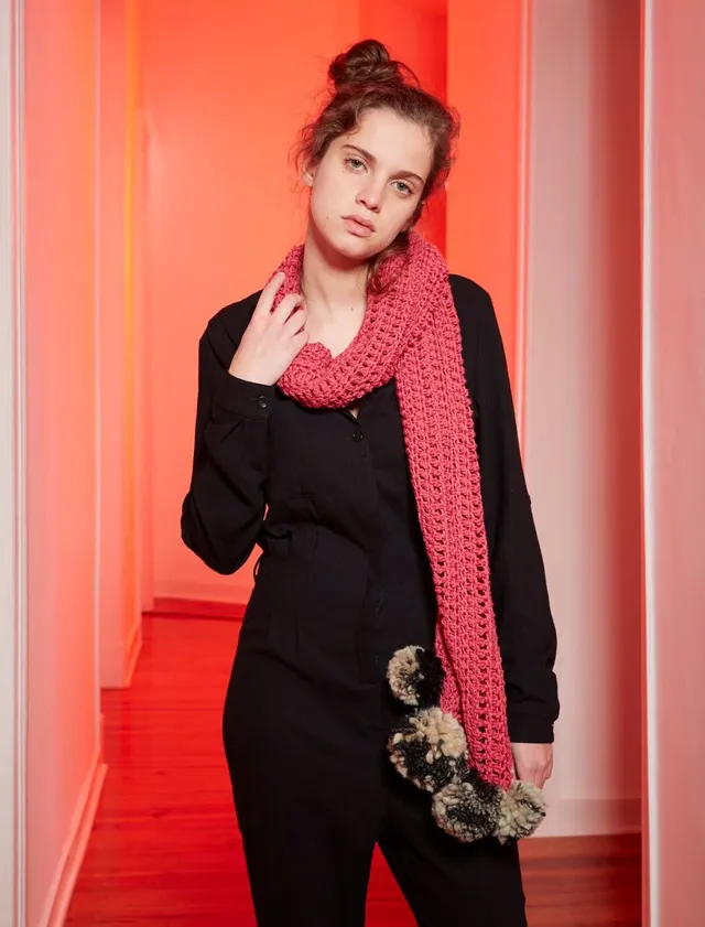 Rosarios4 125 Candy sciarpa modello maglia donna