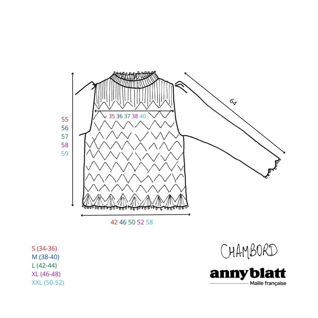 Annyblatt Chambord kit maglia pullover merino tinta unita