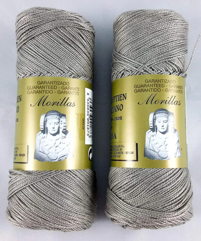 Morillas Zepelines Ne 5/2 cotone perlato 2 pezzi grigio 25