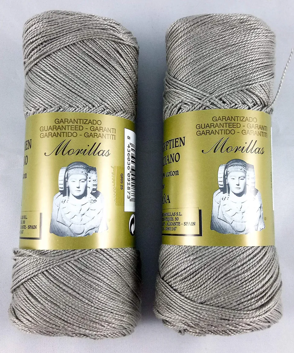 Morillas Zepelines Ne 5/2 cotone perlato 2 pezzi grigio 25