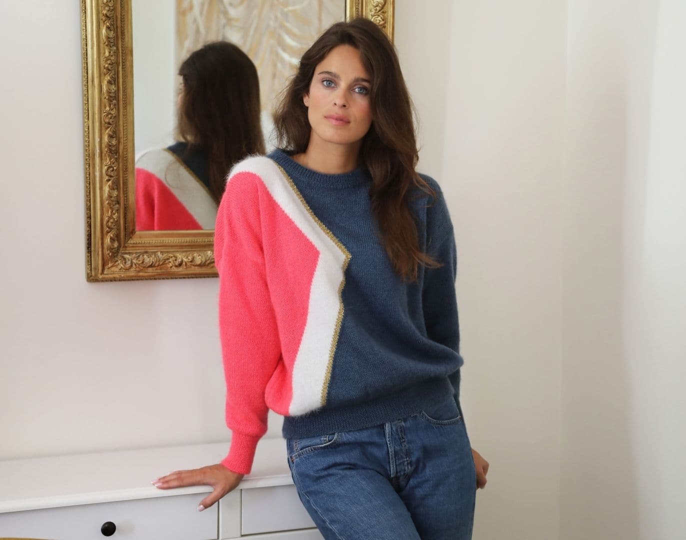 Anny Blatt Billie kit maglia mohair Baltique Néon taglia M
