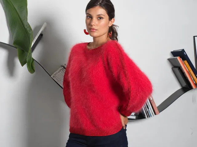 Annyblatt Wallys kit maglia maglione taglia S rosso angora