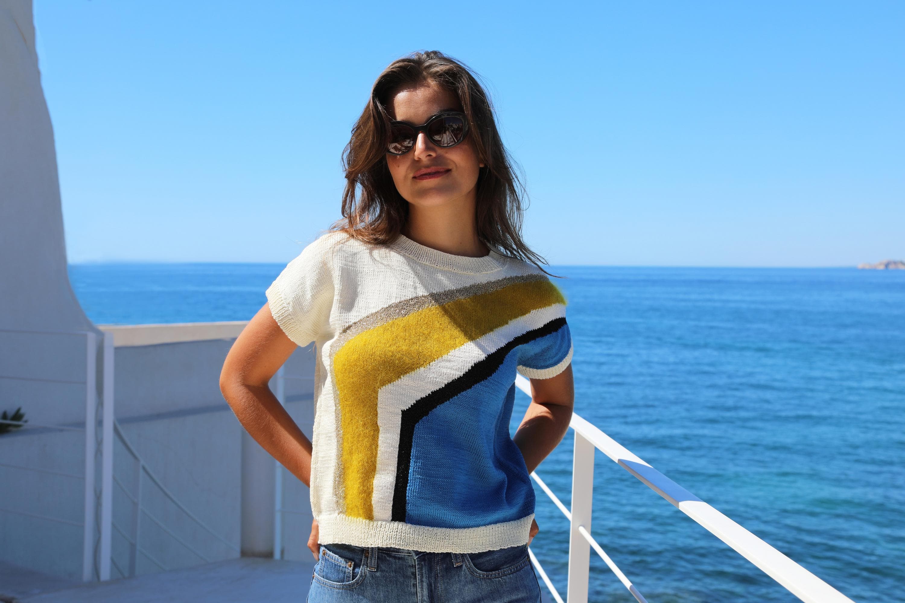 Anny Blatt Ludivine top ai ferri kit maglia estivo