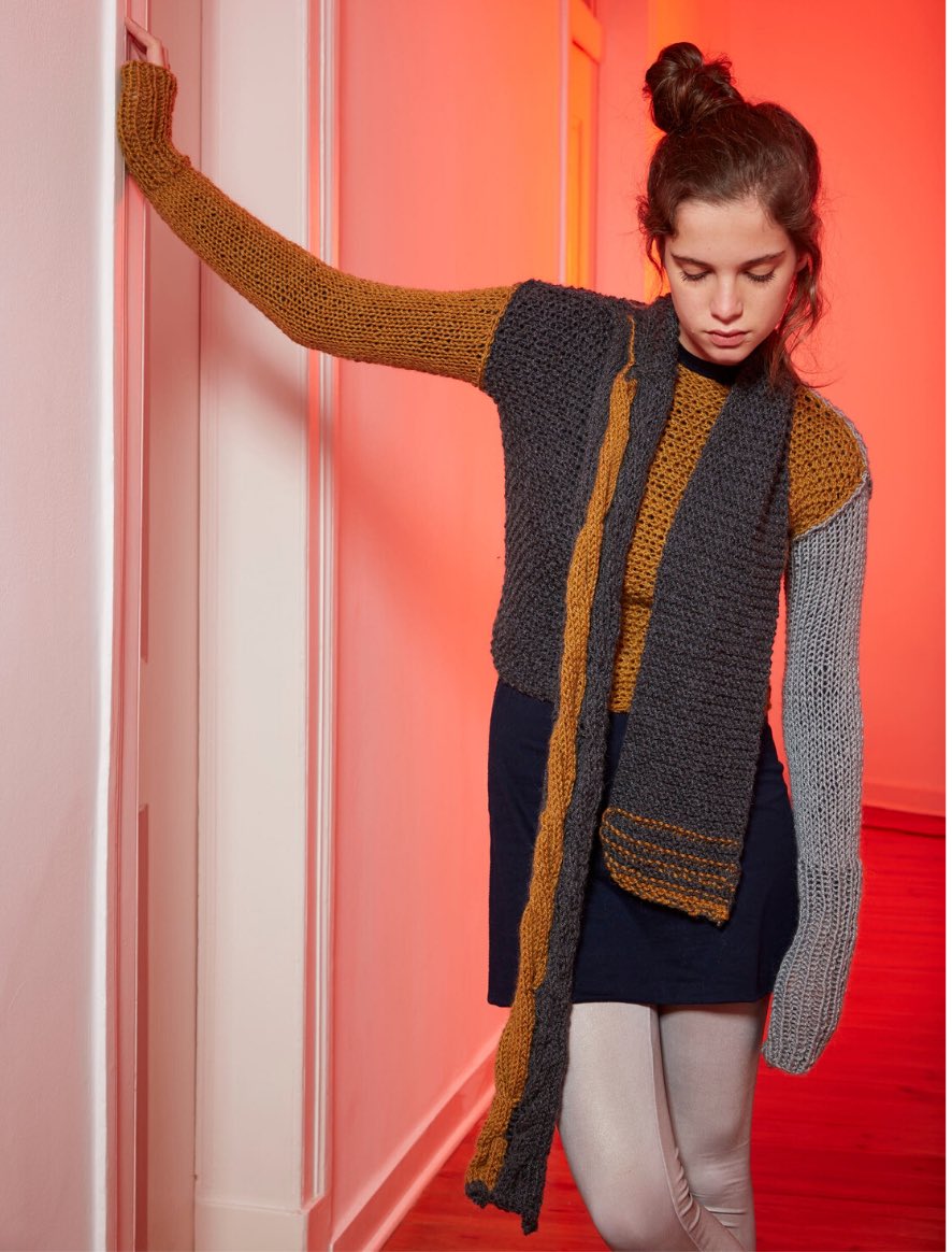 Rosarios4 142 Top Tweed modello maglia donna