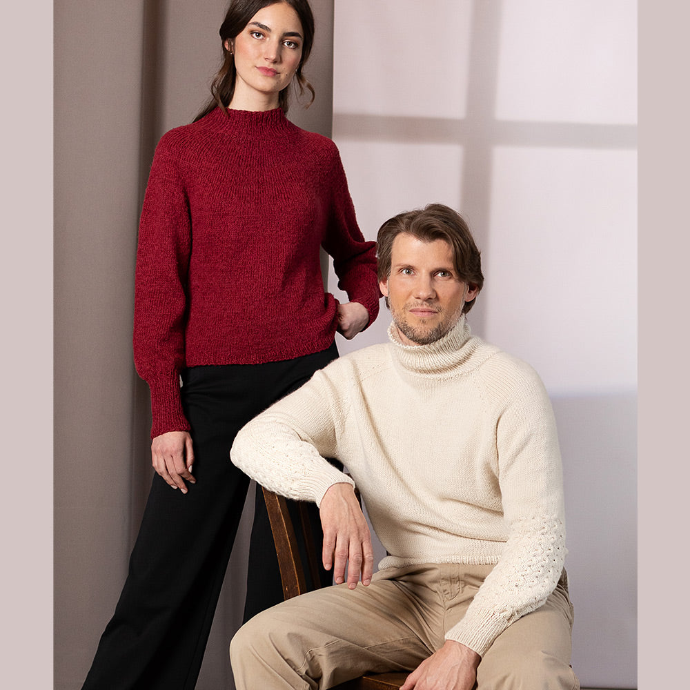 Pascuali Rana Pullover schema maglia collo alto top down