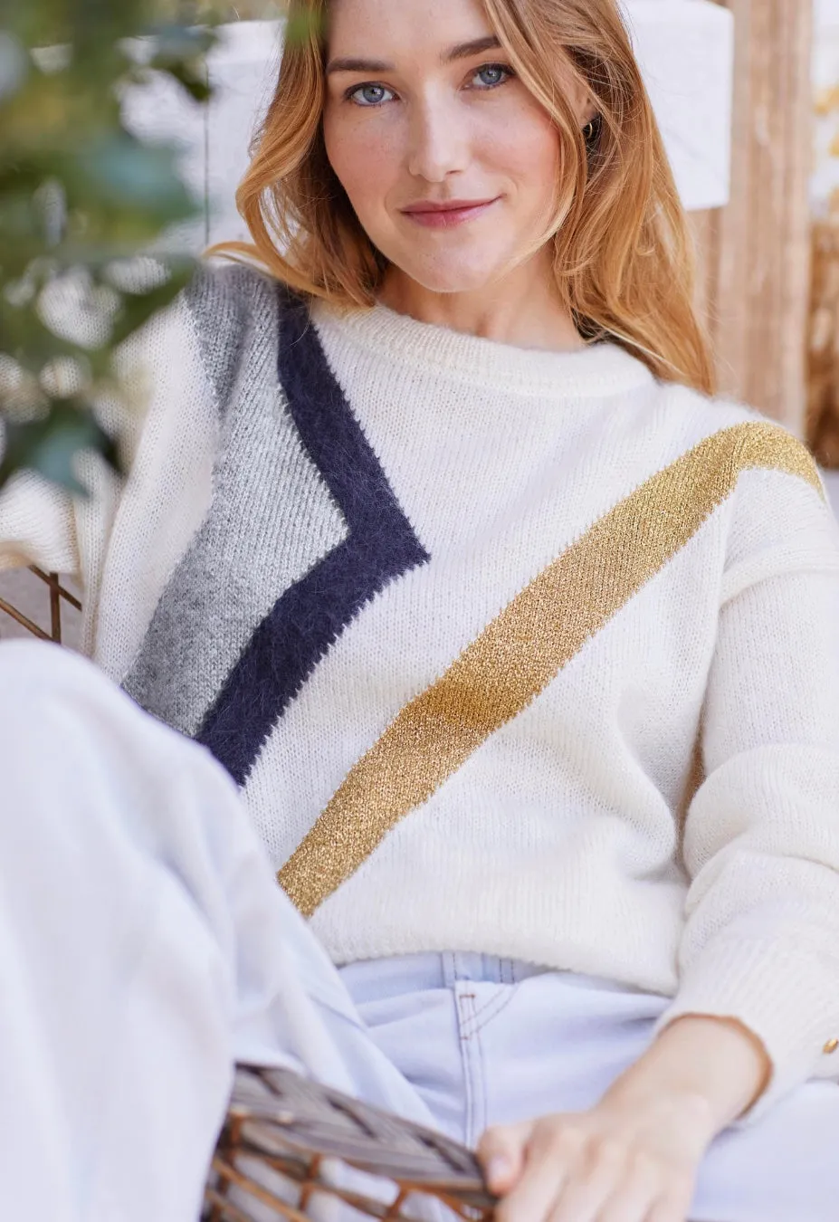 Annyblatt Inès kit maglia mohair jacquard bicolore