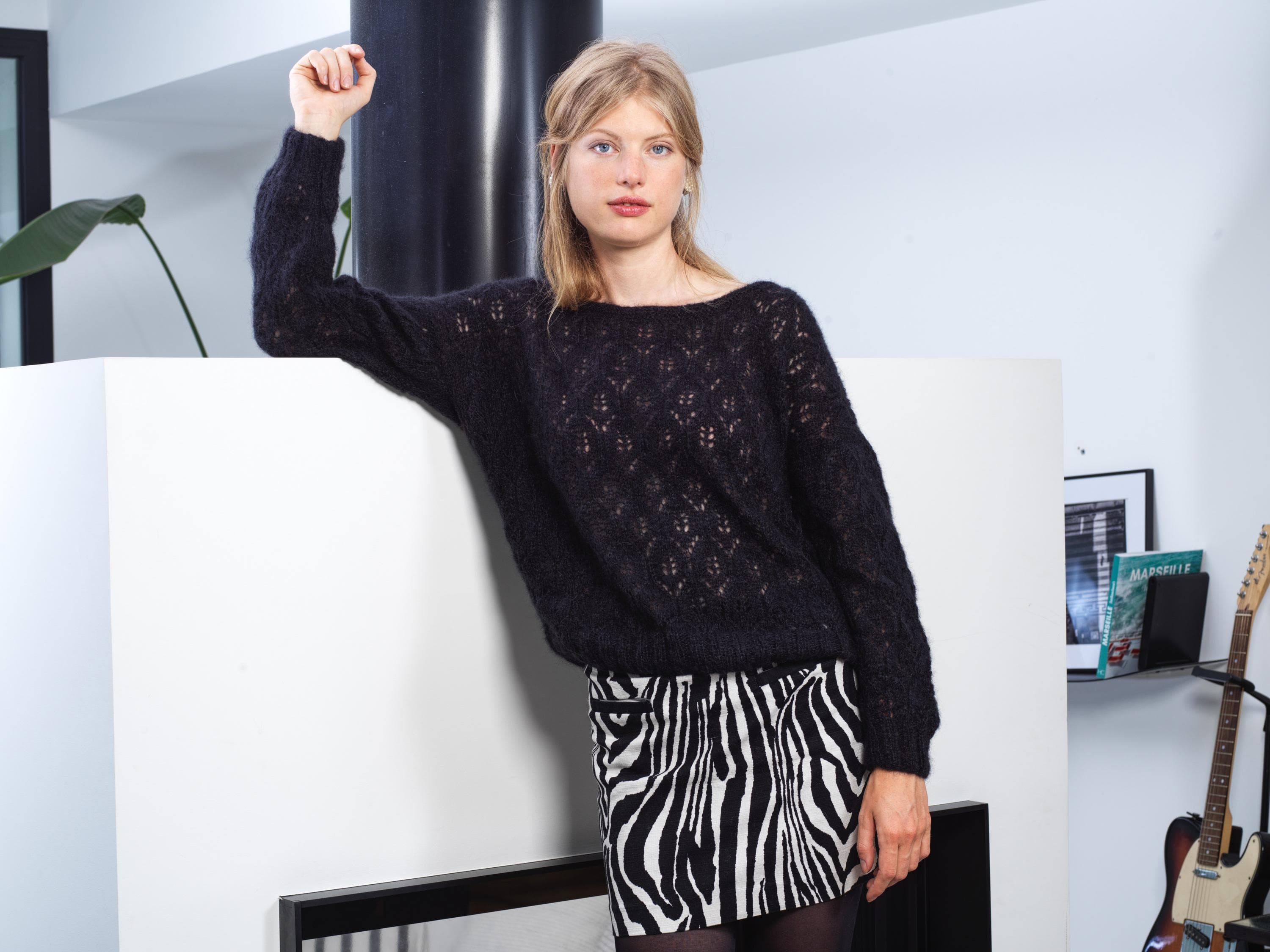 Annyblatt Léonie kit maglia mohair tinta unita