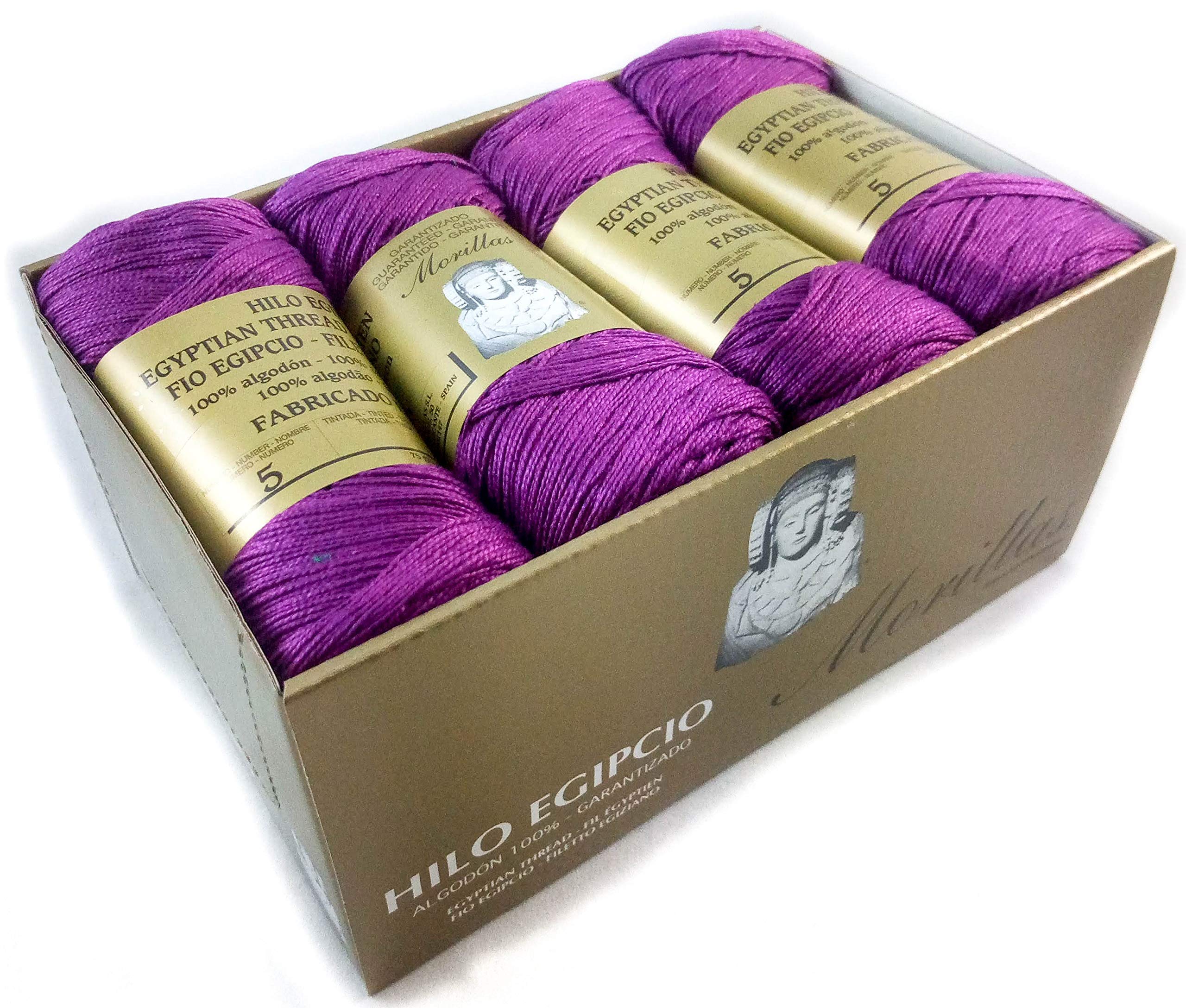 Morillas Zepelines Ne 5/2 cotone perlato viola 15 x8 tinta unita