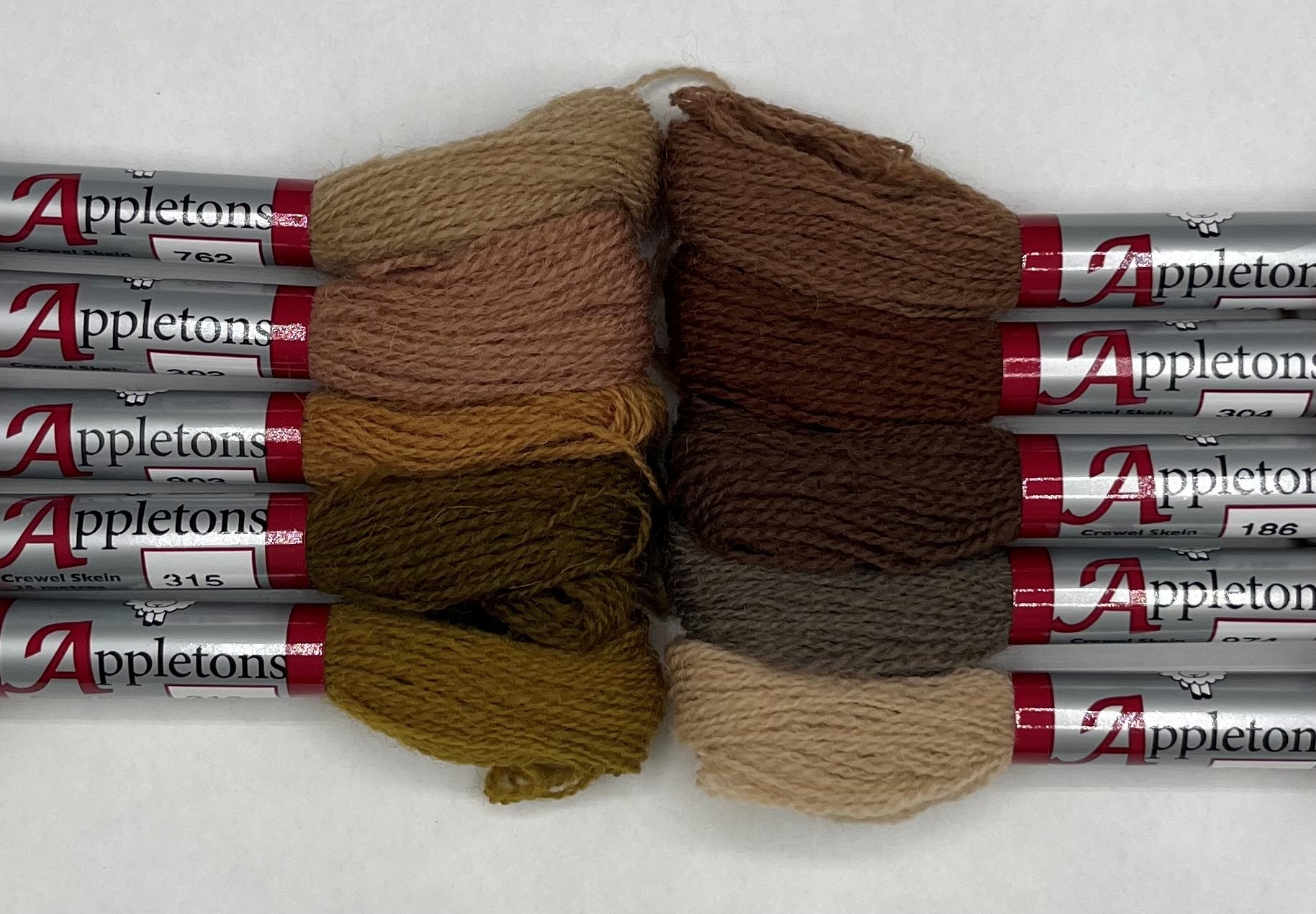 Appleton Earth Crewel Colour Range filo ricamo assortimento terra