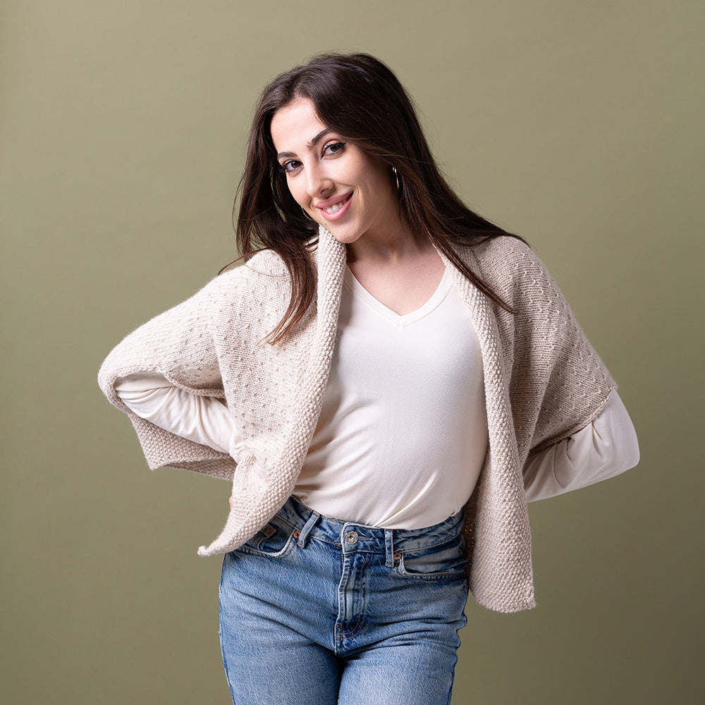Pascuali Dotted Cape schema maglia mantella PDF top-down