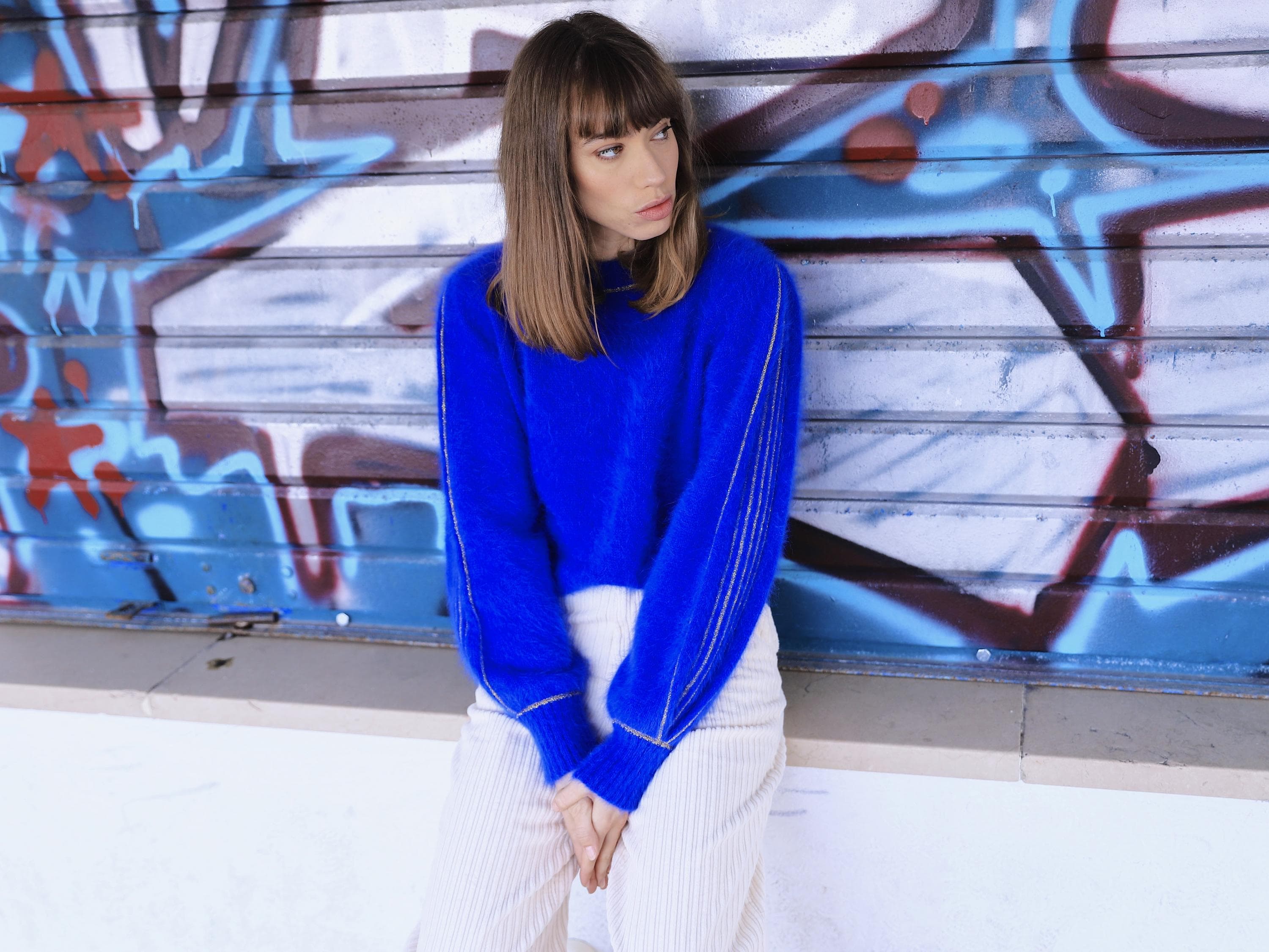 Annyblatt Angora Douceur Alix kit maglia S oro angora