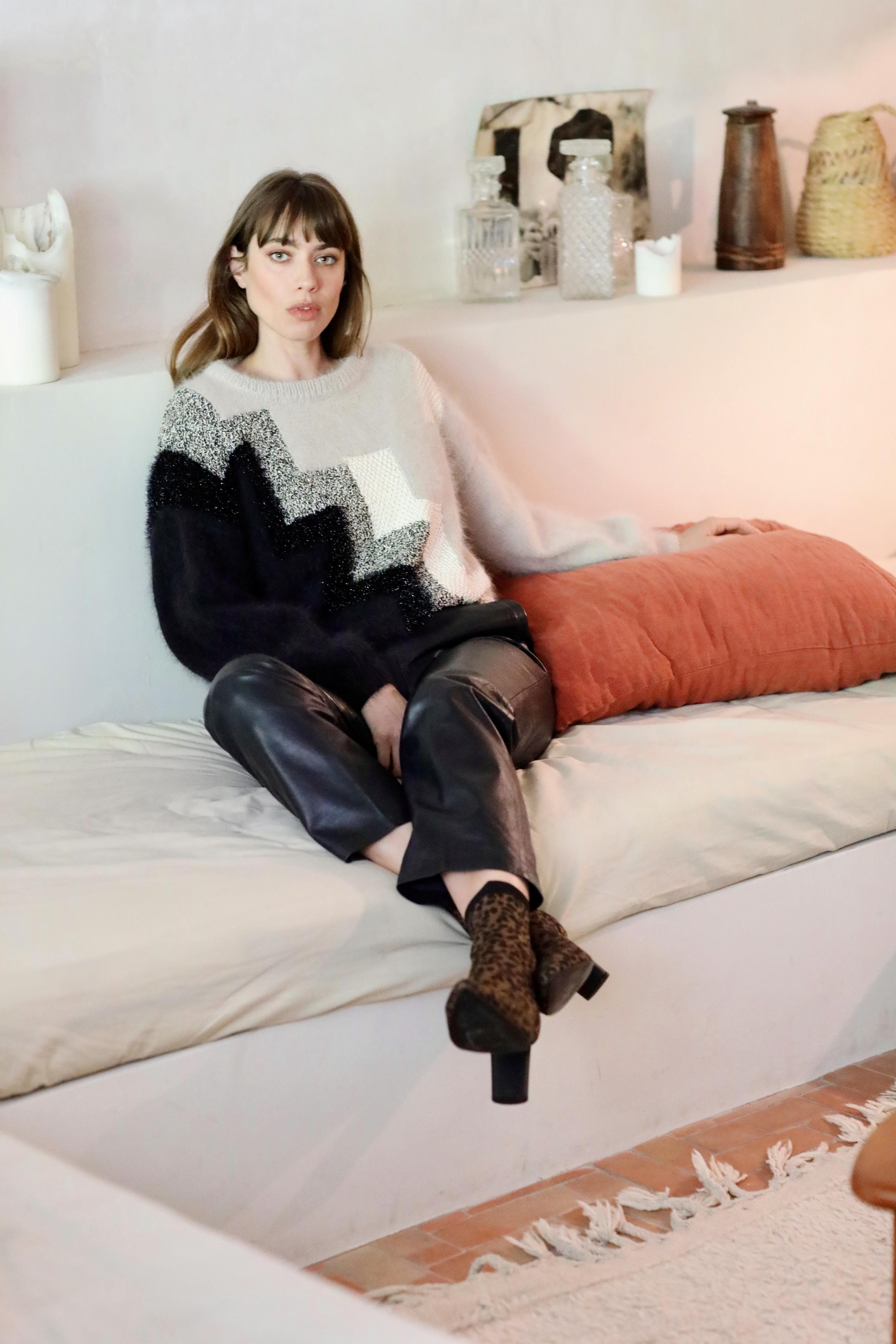 Anny Blatt Ludmilla kit maglia angora geometrico