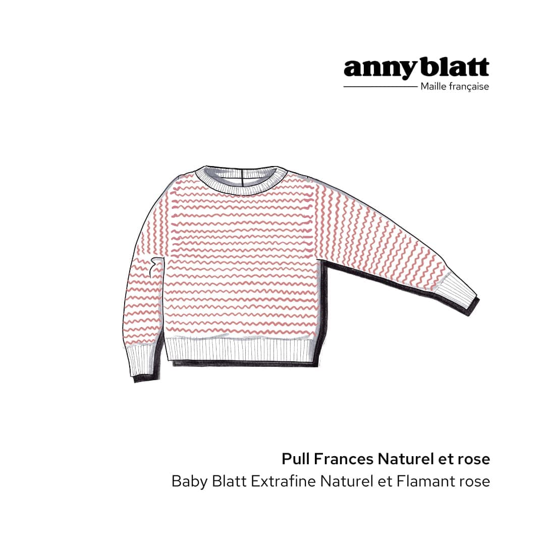 Annyblatt Frances maglione schema maglia taglia 1 naturale merino