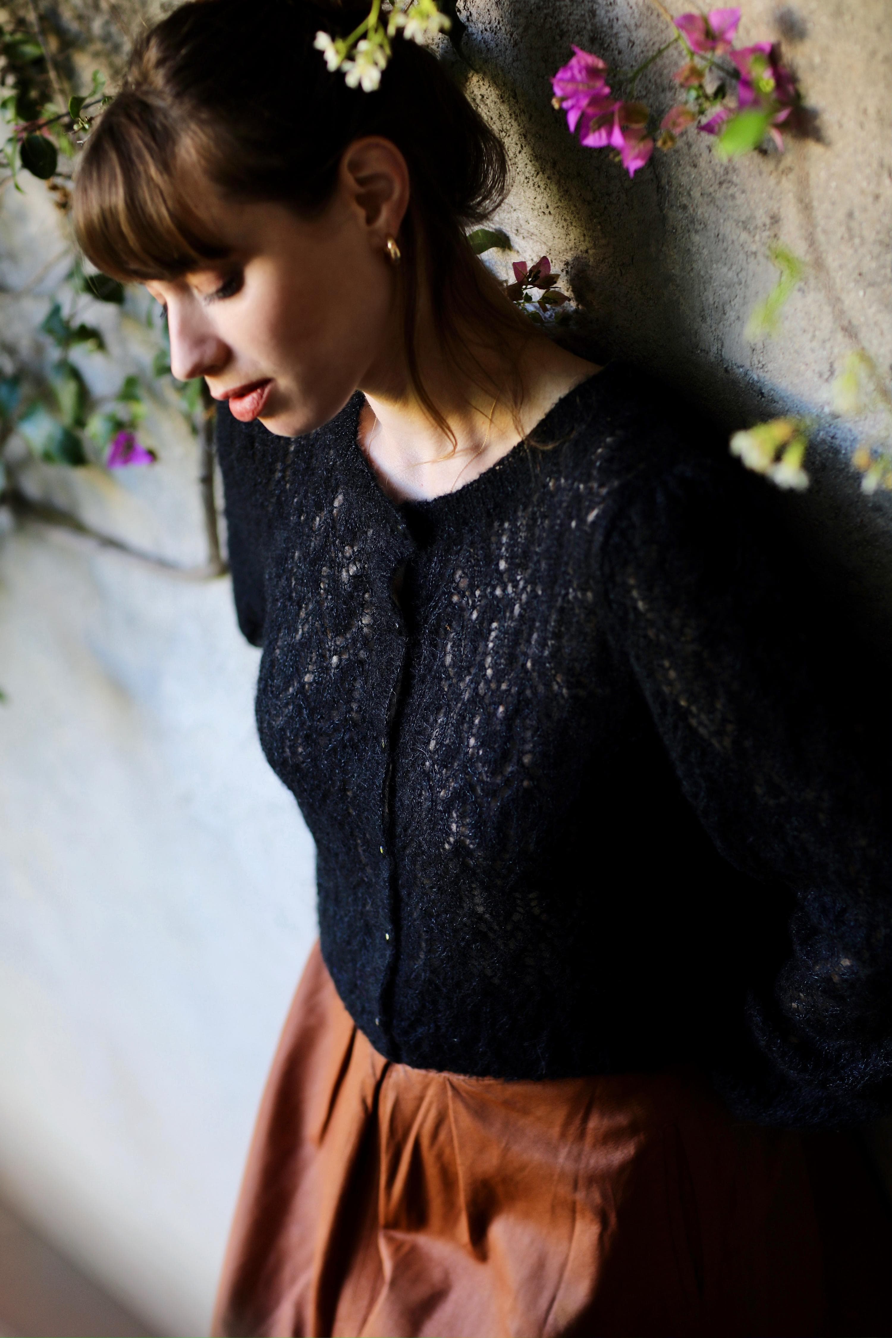 Annyblatt Cesaria cardigan kit maglia nero taglia M