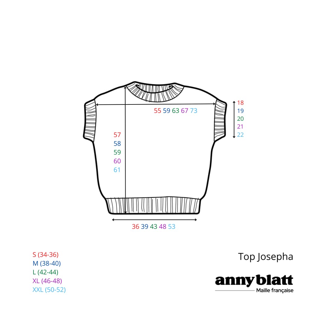 Annyblatt Honey Moon Josepha top kit maglia traforato