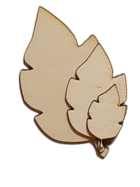 Il Filo di Arianna Formallegra Foglie Seghettate SFL96 sagome legno 3/4/5 cm