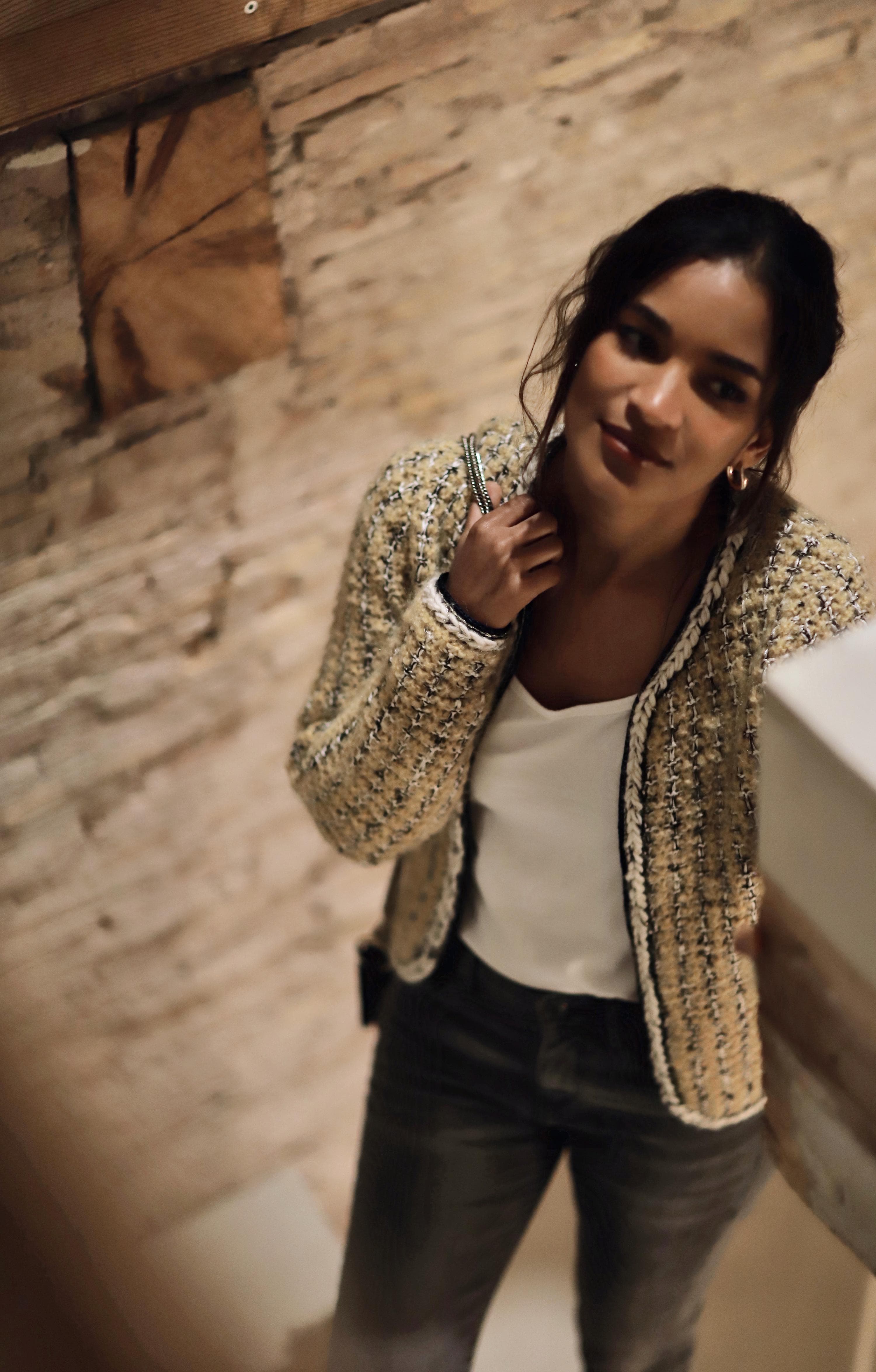 Annyblatt Quincy giacca kit maglia taglia S merino mohair