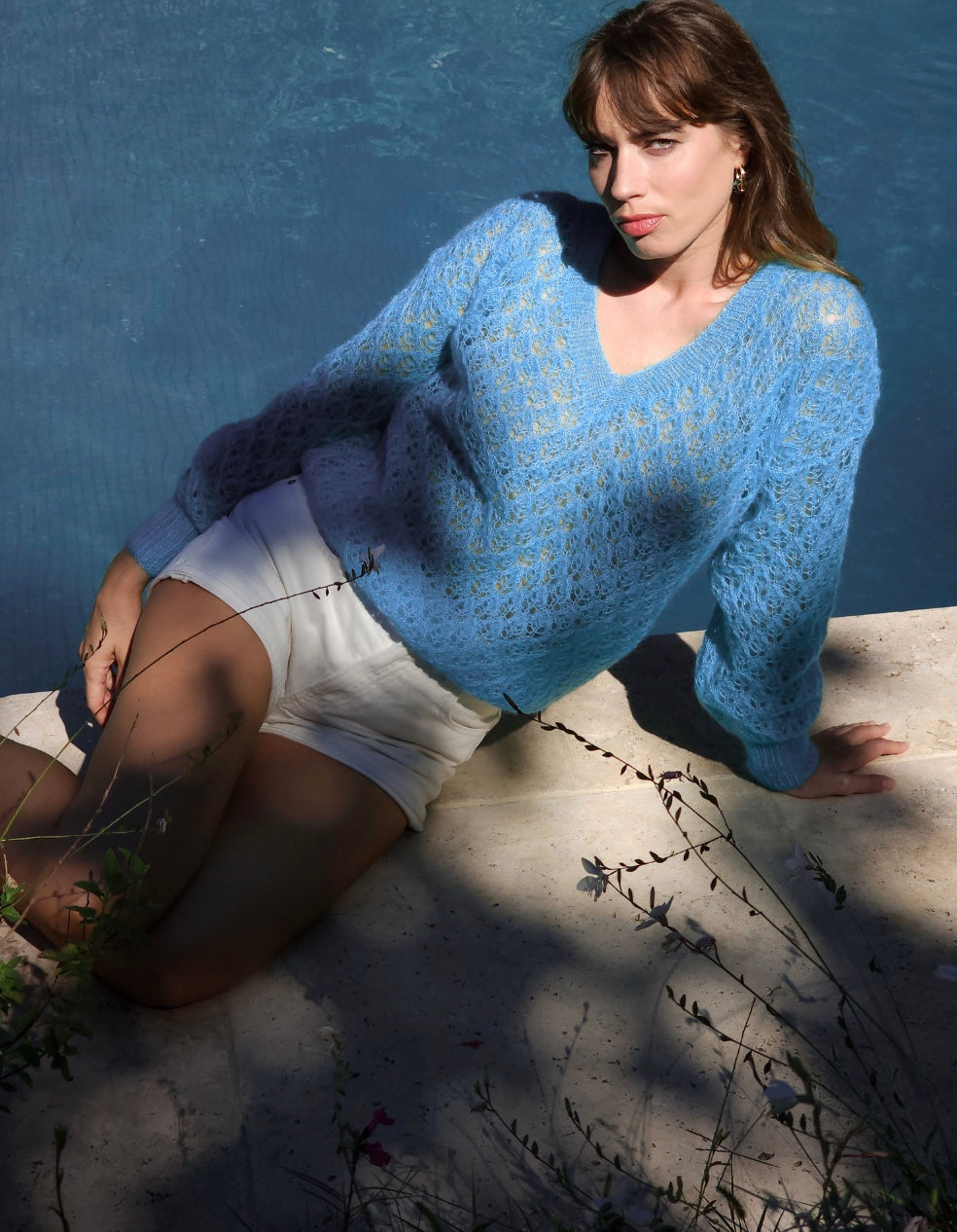 Anny Blatt Faustine pull kit maglia S madone mohair