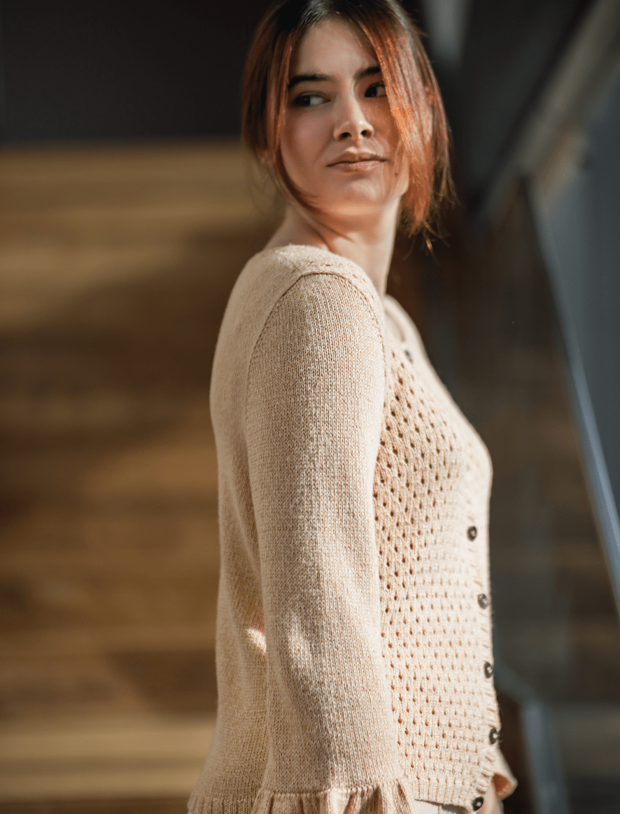 Rosarios4 421 Casaco Julieta modello cardigan donna