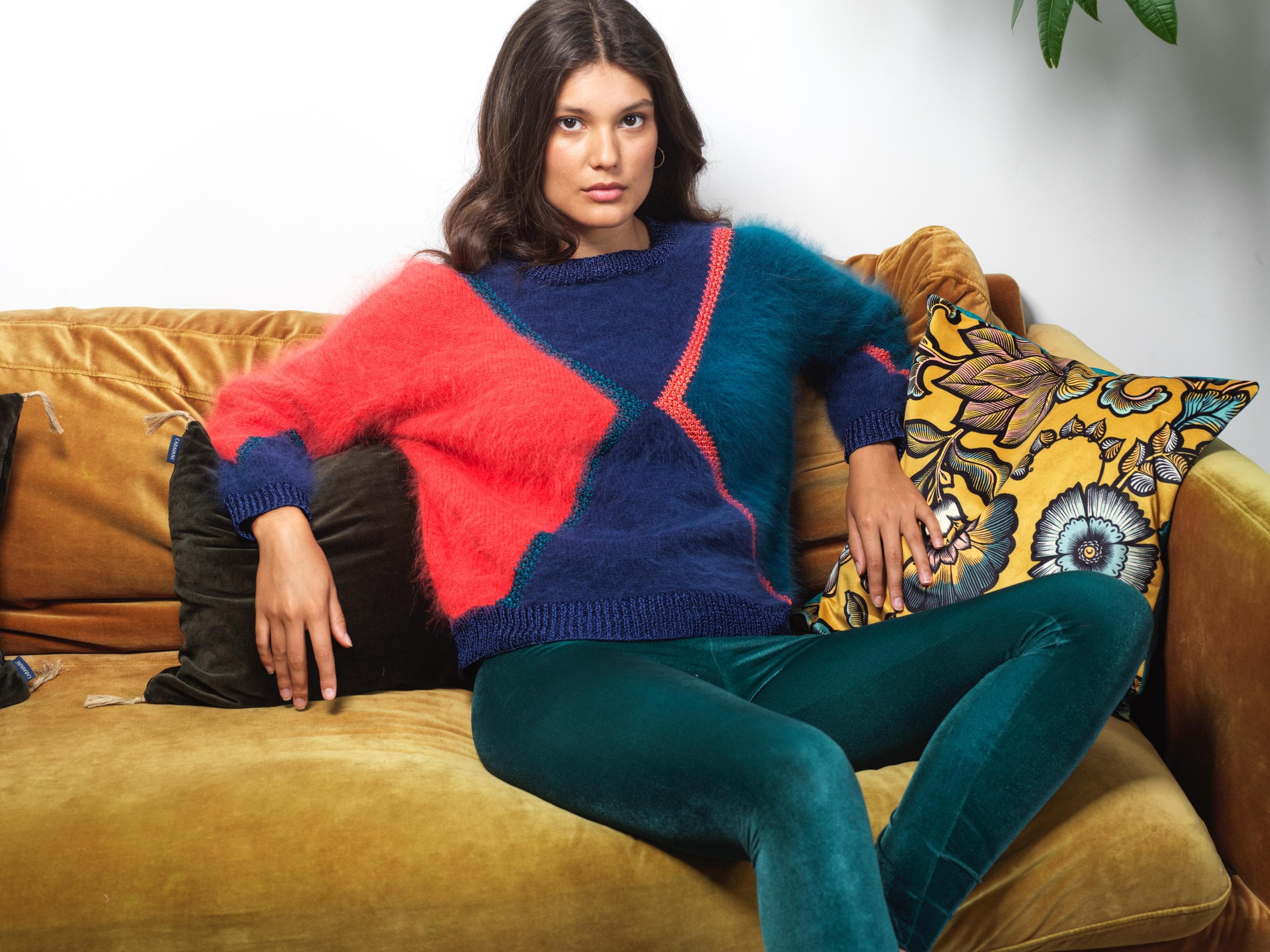 Anny Blatt Jasmine kit maglia jacquard angora
