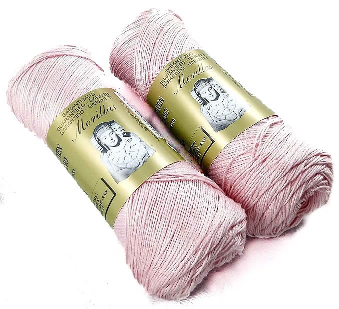 Morillas Zepelines Ne 5/2 cotone perlato rosa 8 2pz