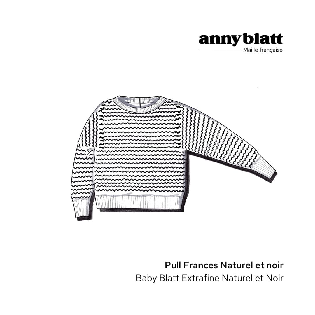 Annyblatt Frances maglione schema maglia taglia 1 naturale merino