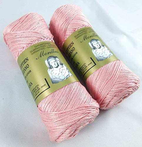 Morillas Zepelines Ne 8/2 cotone perlato salmone 2 x2 tinta unita