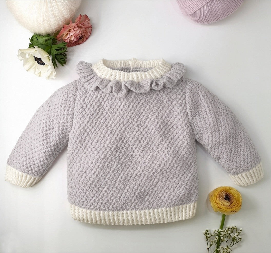 Anny Blatt Violette kit golfino neonato merino