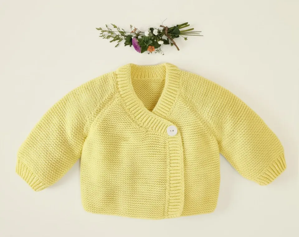 Anny Blatt Baby Myrte kit golfino merino mimosa taglia 1