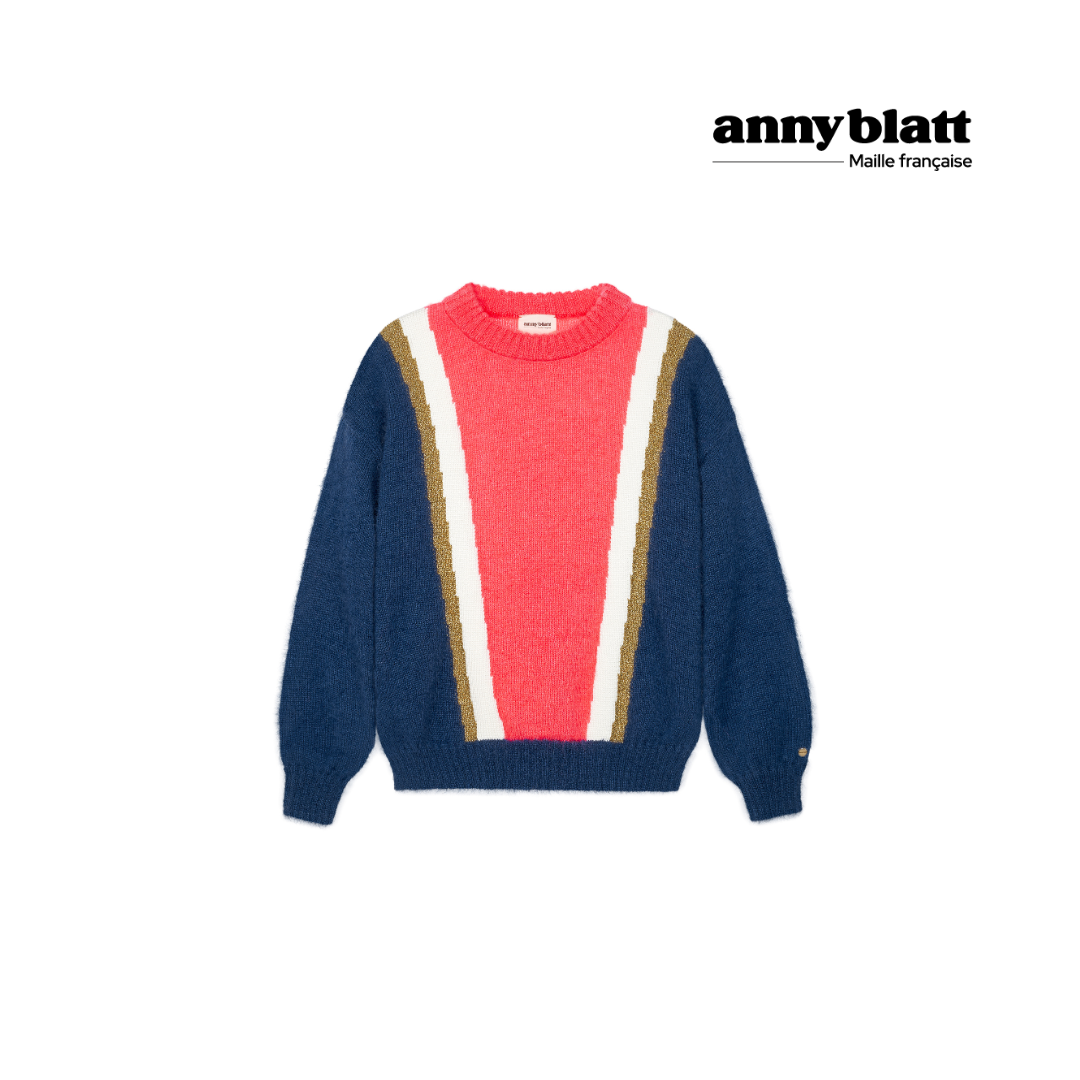 Anny Blatt Serena maglione mohair seta neon