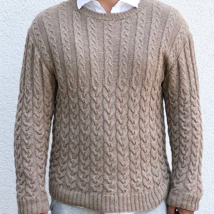 Pascuali Desierto Sweater schema maglia maglione uomo trecce