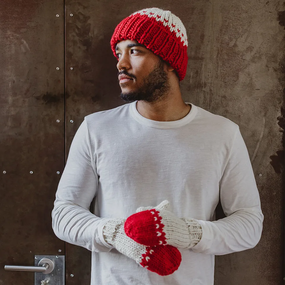 Pascuali Kosy Winter Set schema maglia cappello e muffole