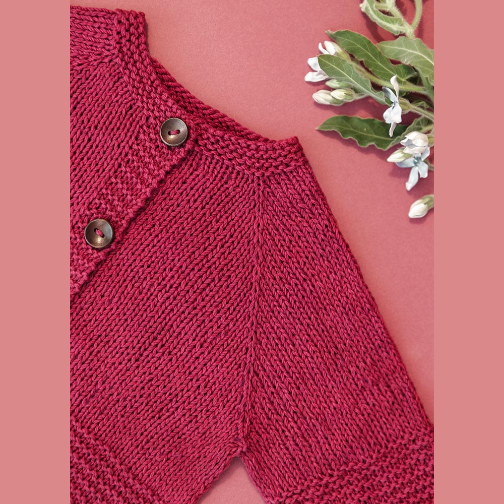 Pascuali Baby Cardigan Jacy schema maglia raglan top down