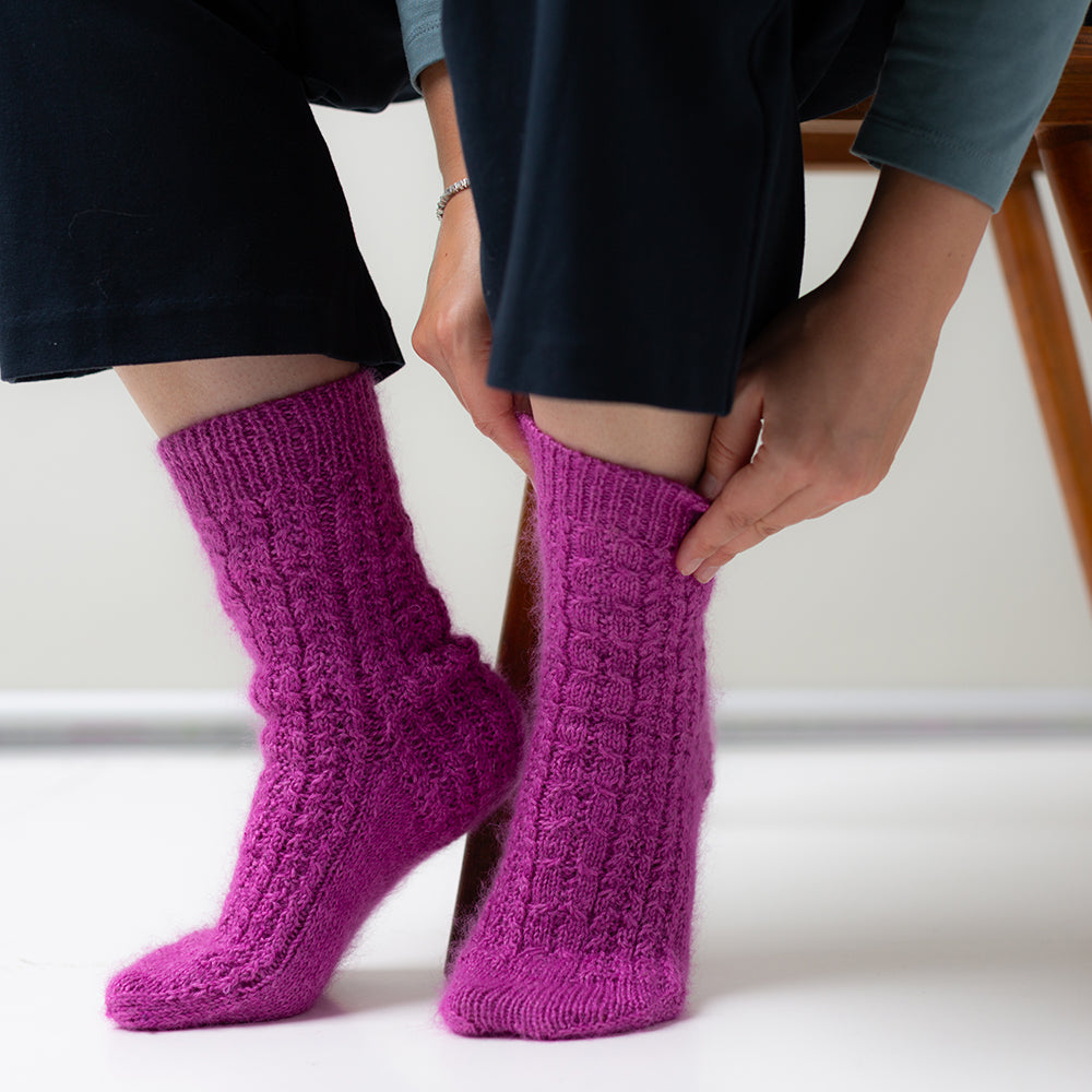 Pascuali Tender Curl Socks schema calzini trecce