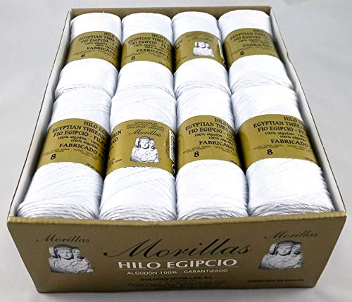 Morillas Perle N8 filato cotone bianca 16 pezzi