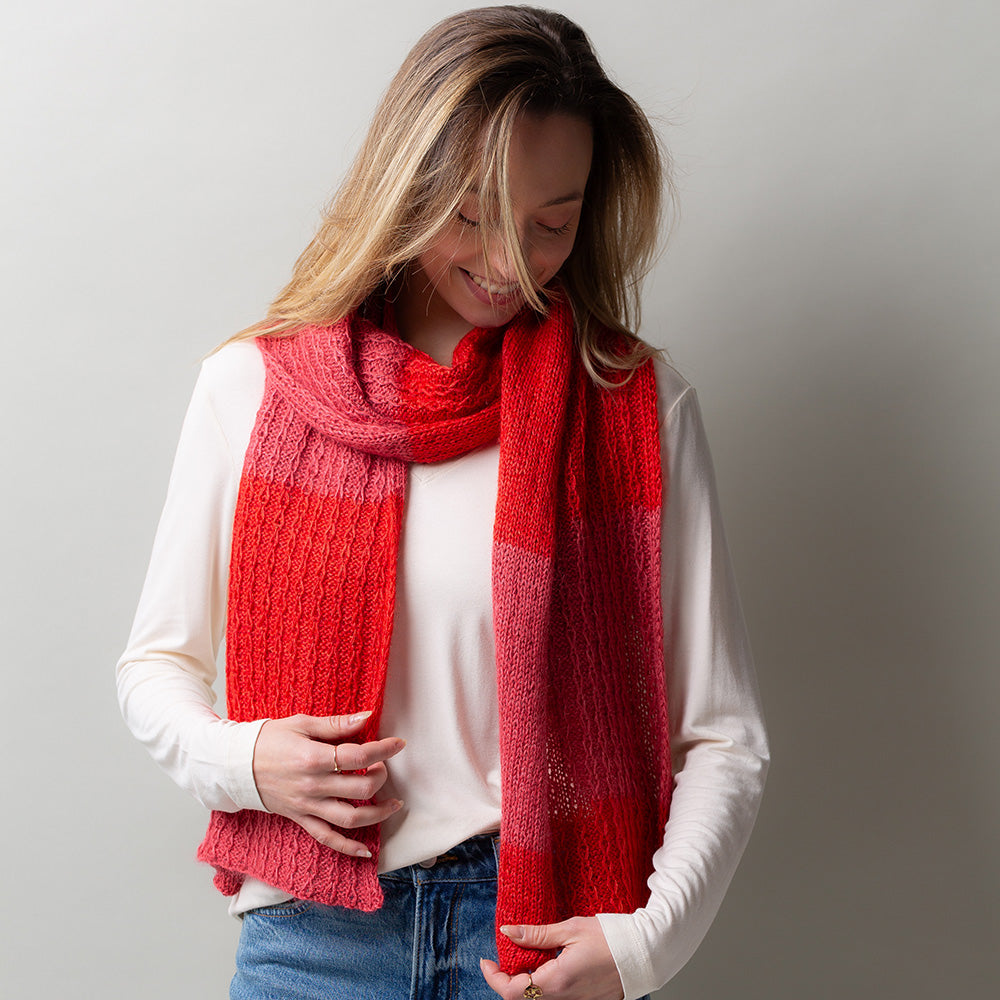Pascuali Whispering Lines Scarf schema maglia sciarpa 180 cm