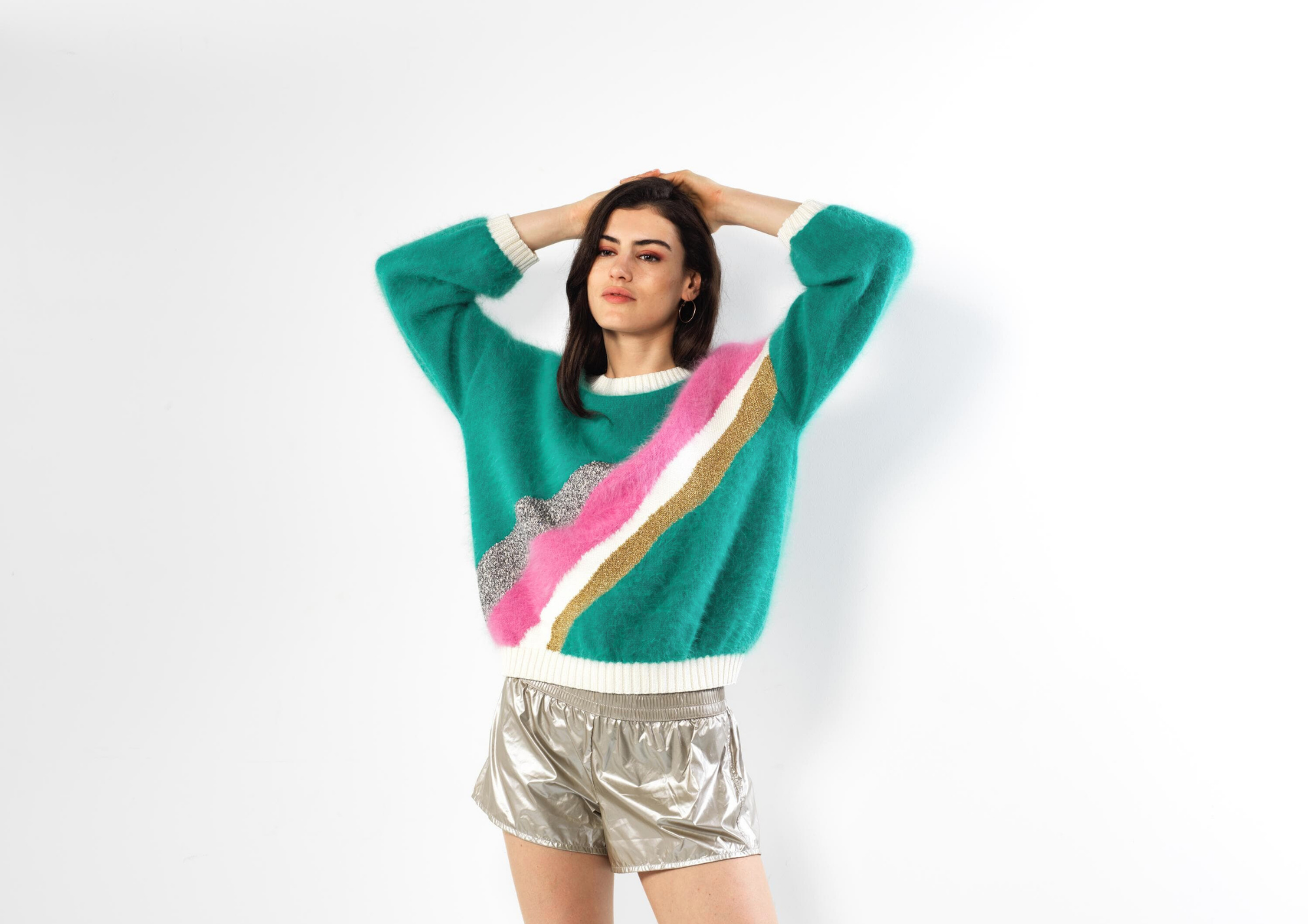 Anny Blatt Gloria maglione angora menta