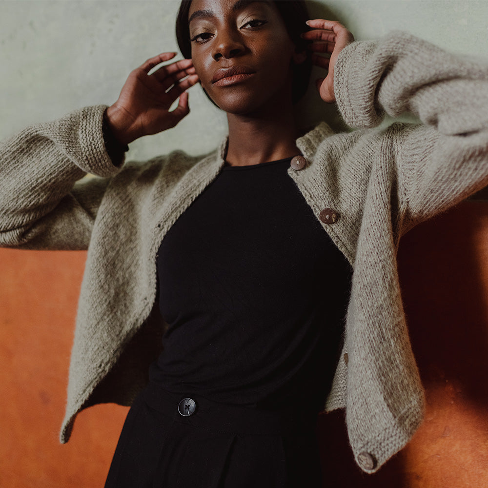 Pascuali Sunita schema cardigan ai ferri cropped