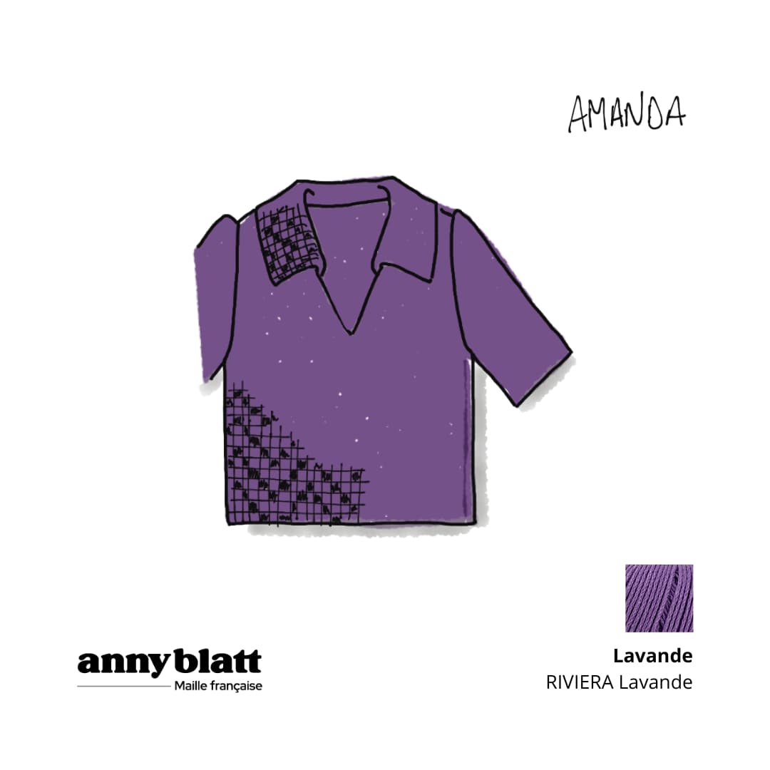 Anny Blatt Amanda camicia kit uncinetto cotone