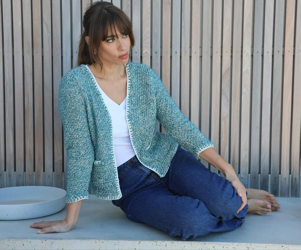 Anny Blatt Marianne kit maglia taglia S pacifico mohair