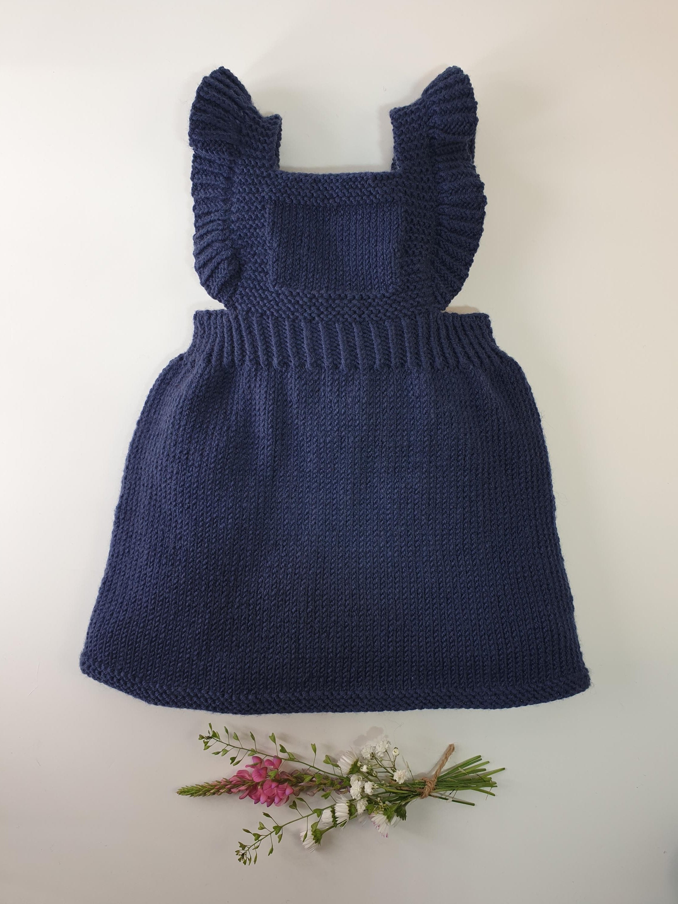 Annyblatt Hiba vestito neonata kit maglia marino 1