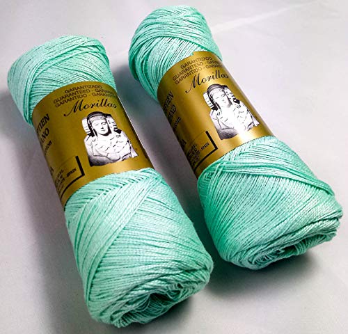 Morillas Zepelines Ne 8/2 cotone perlato turchese 39 2x75 g mercerizzato