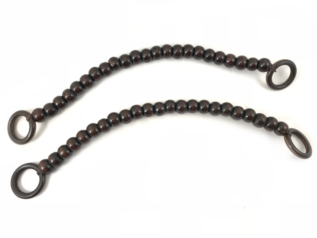 Il Filo di Arianna Manici legno borsa 46 cm nero