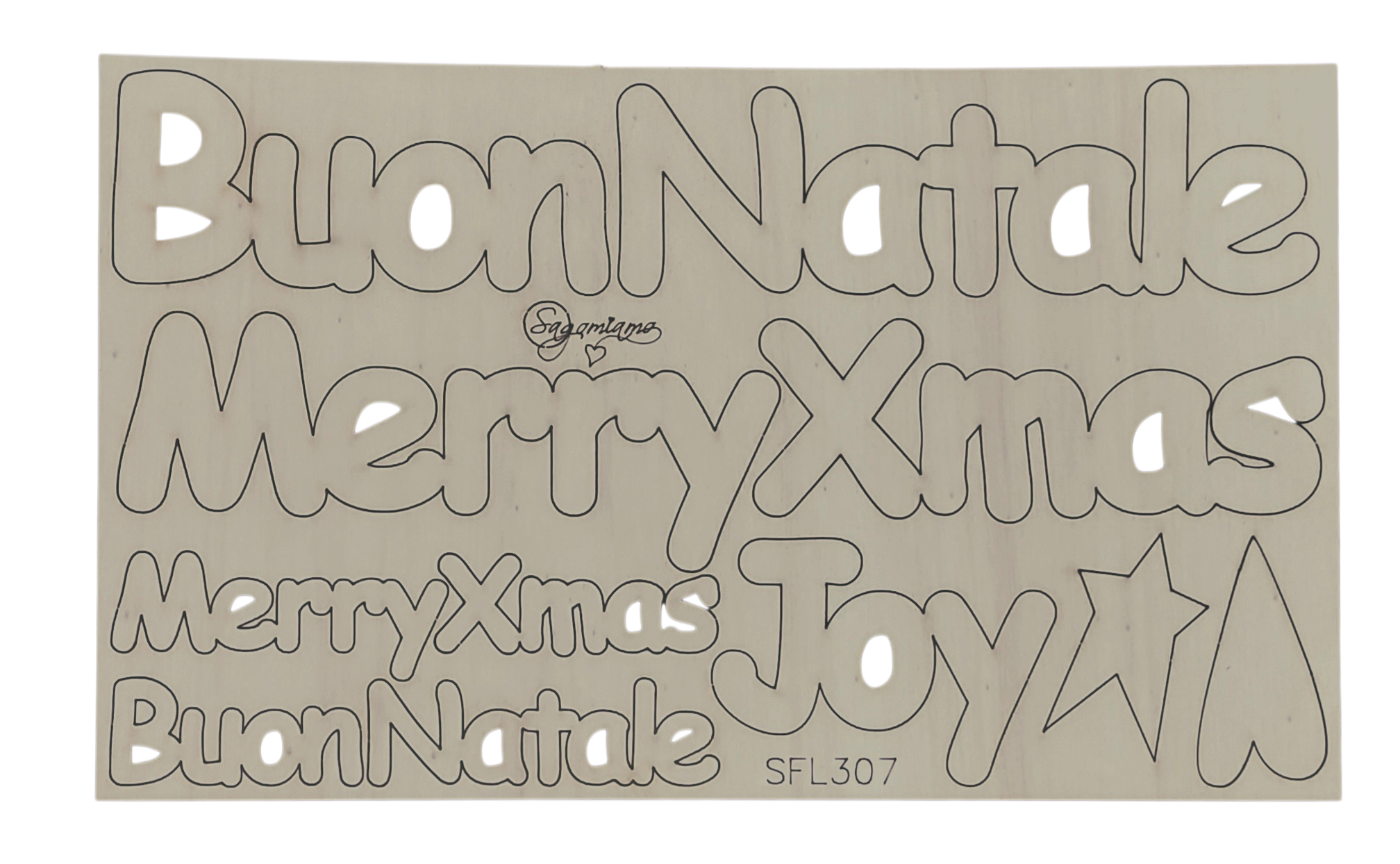 Il Filo di Arianna Formallegra Scritte Natale SFL 307 sagoma 25 cm