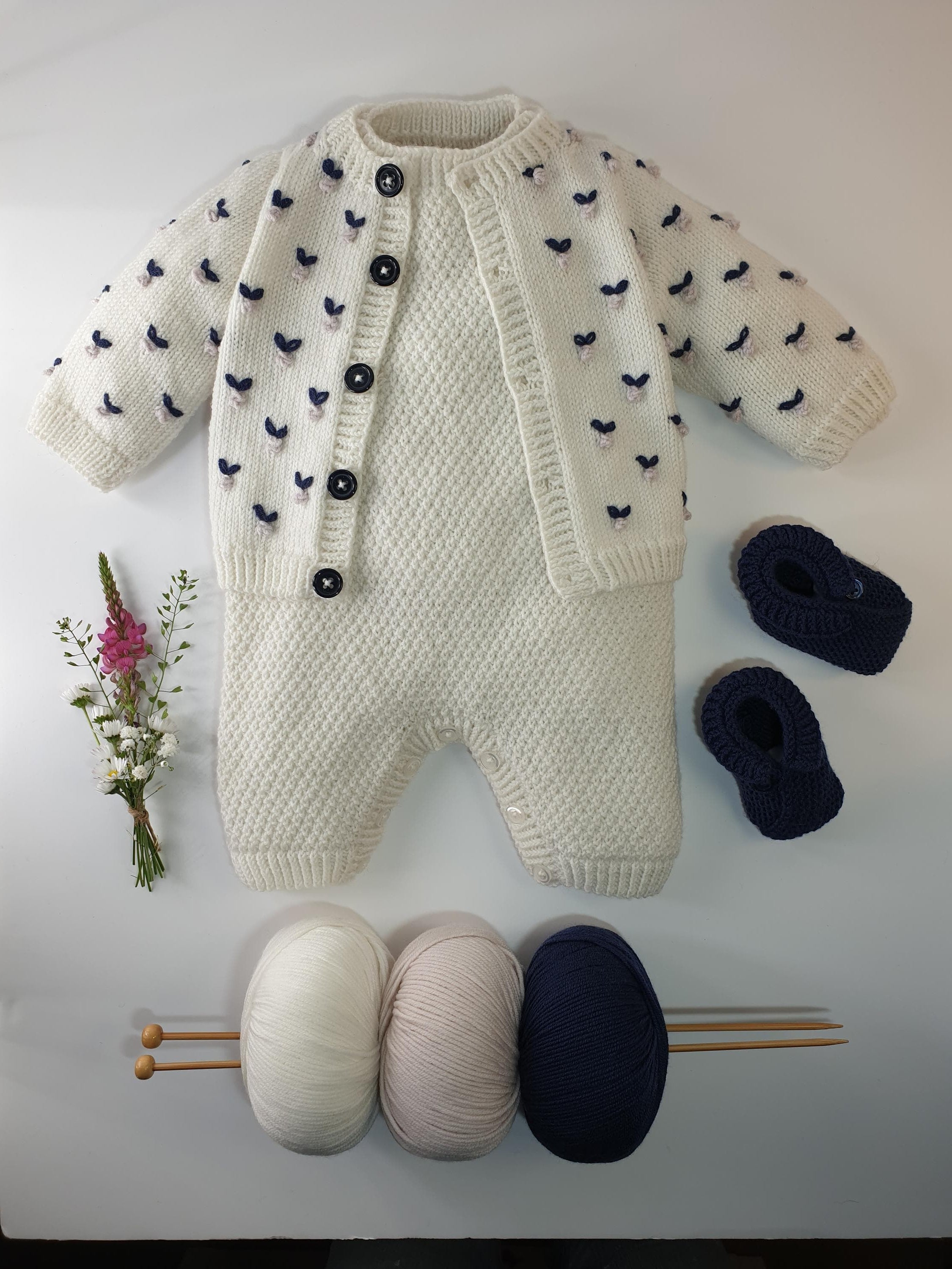 Annyblatt Jasmin cardigan neonato kit lana Taglia 1