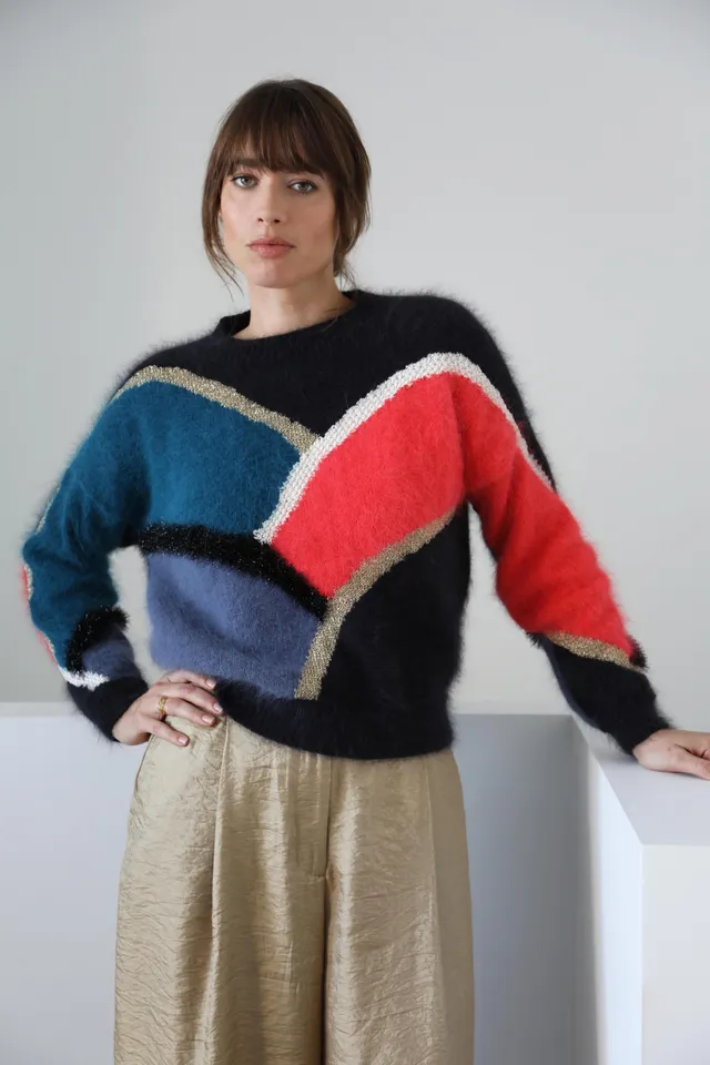Anny Blatt Lizzy maglione angora capucine