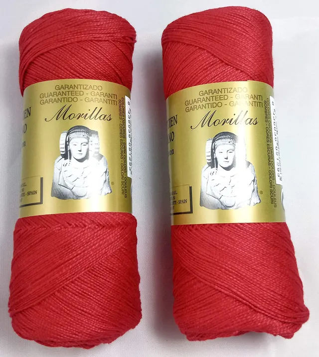 Morillas Zepelines Ne 8/2 cotone perlato rosso 40 2x75 g mercerizzato