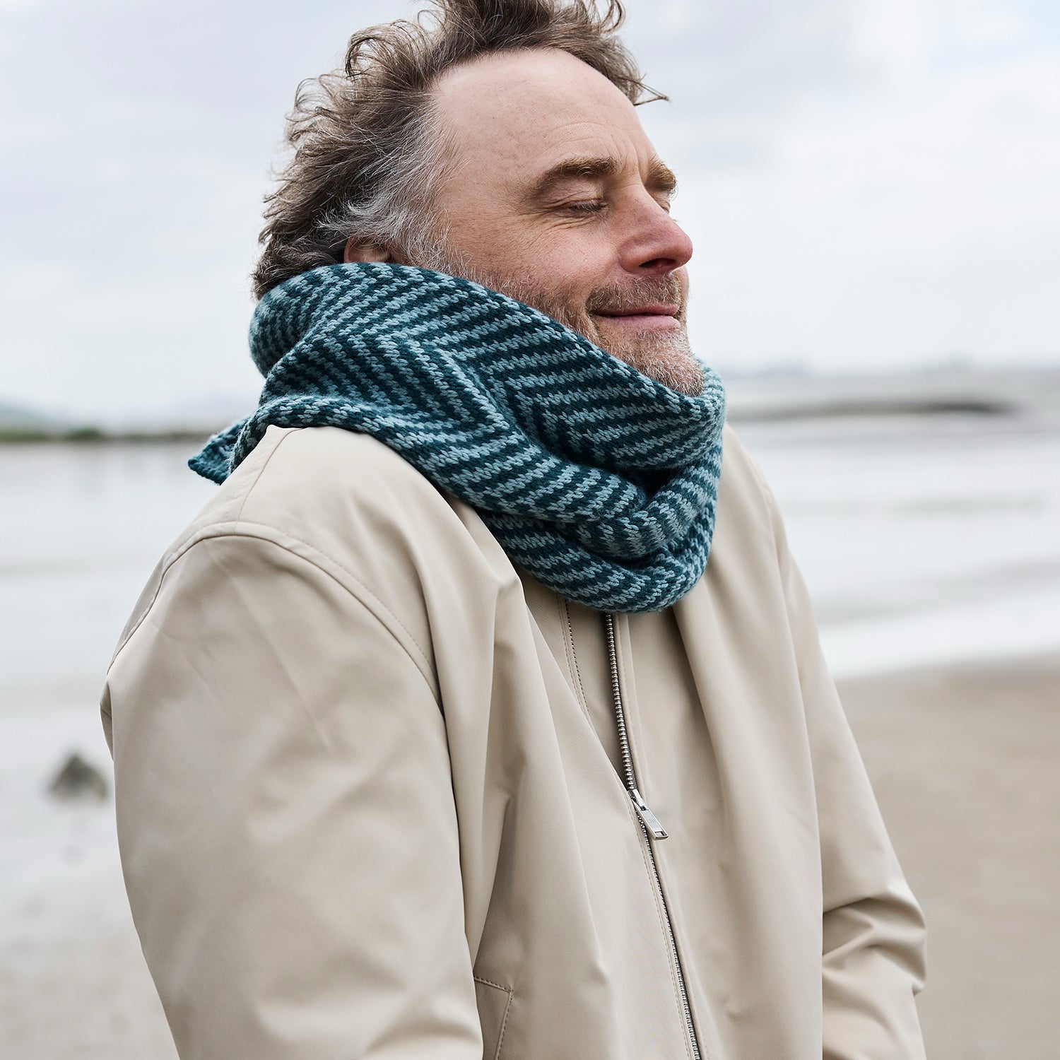 Rosy Green Wool Linewalk Scarf schema maglia sciarpa chevron