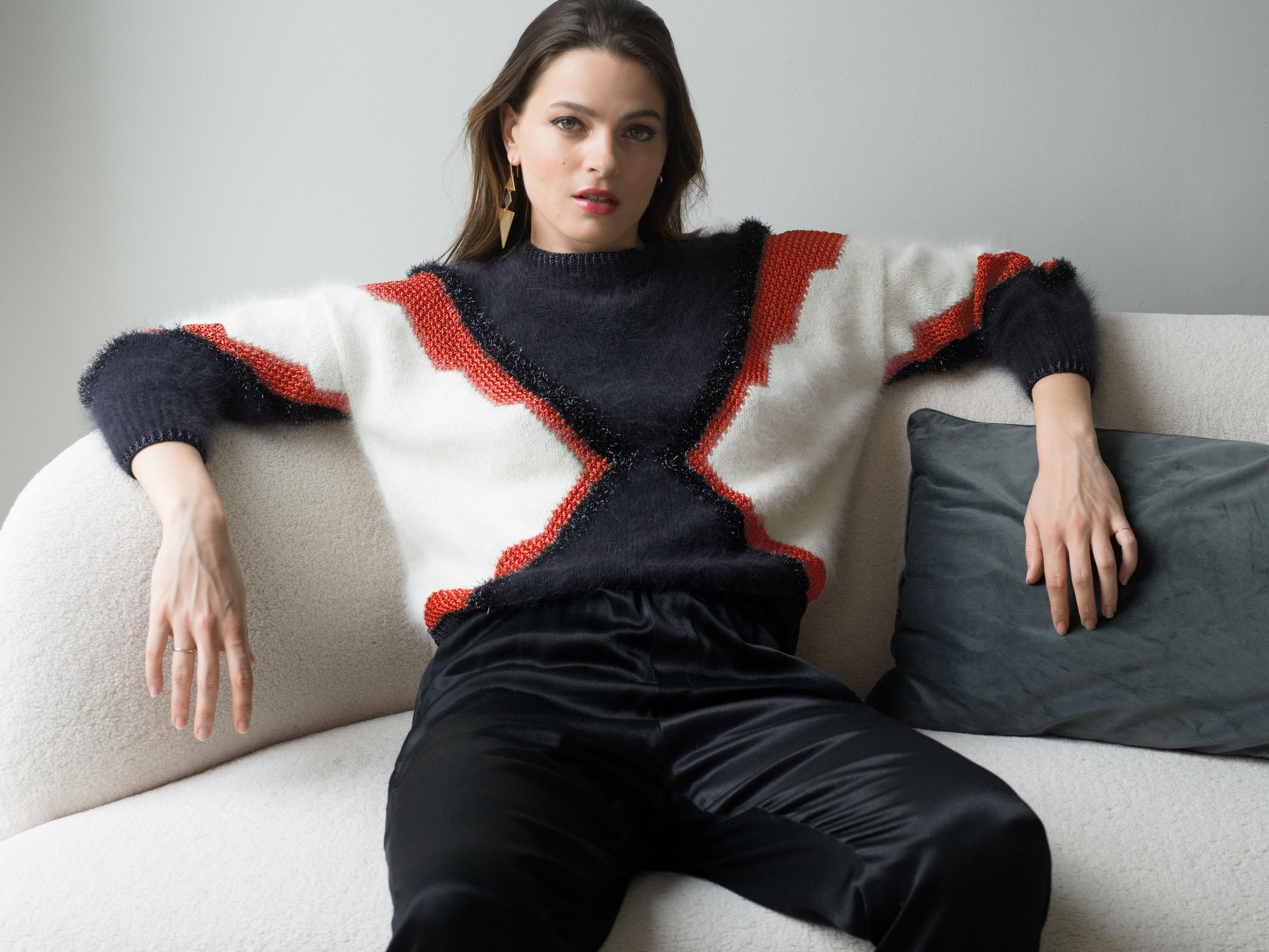 Annyblatt Stella modello maglia ai ferri angora dorato